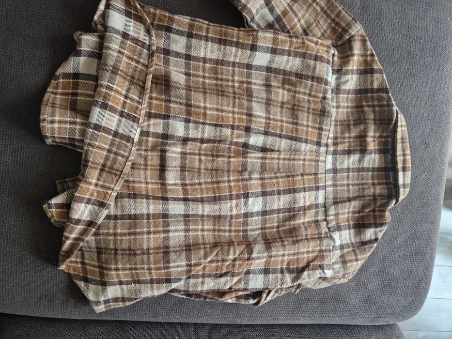 Дамска овърсайз риза кафява на каре