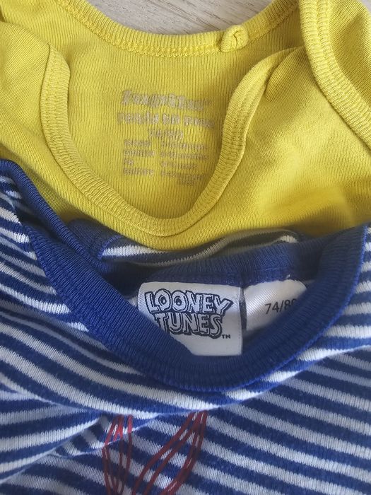 Лот 5 бодита с дълъг ръкав, панталони и блузи H&M и Lupilu 74-80см 10-12м