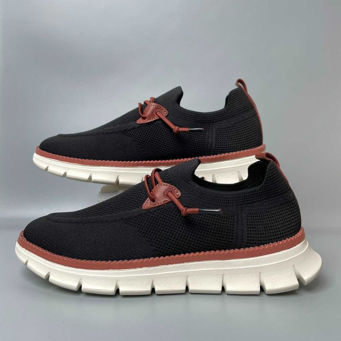 Мужские кроссовки черные легкие летние casual camminare-8812-black