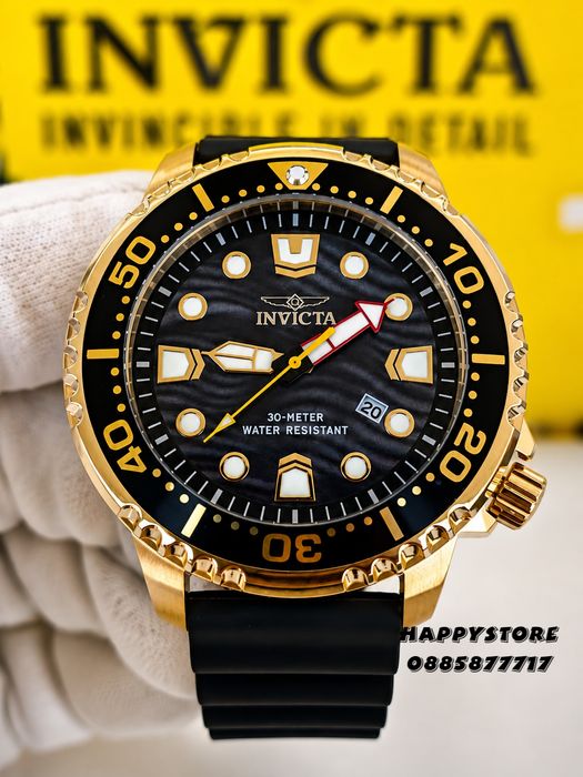 INVICTA Abyss black/gold 48 mm, Инвикта нов мъжки часовник