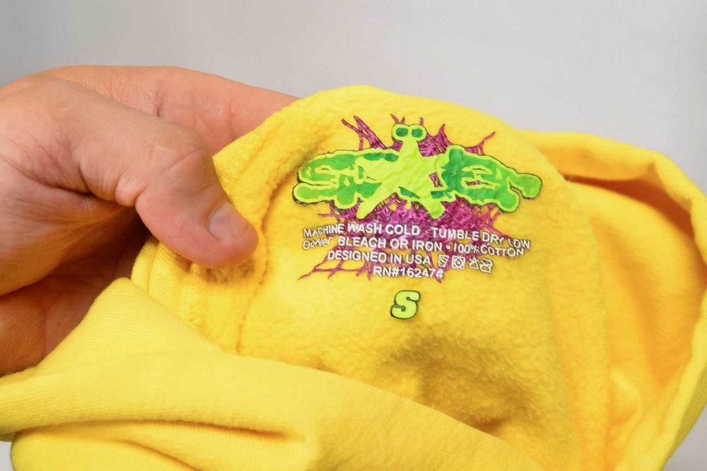 Hanorac Sp5der Galben (S) Nou | Livrare rapida cu verificare