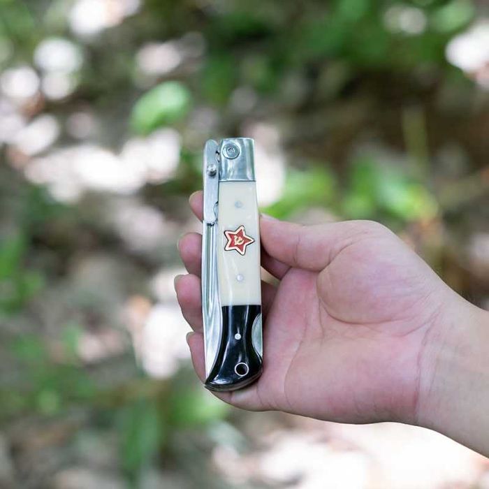 Класически сгъваем нож с калъф СССР