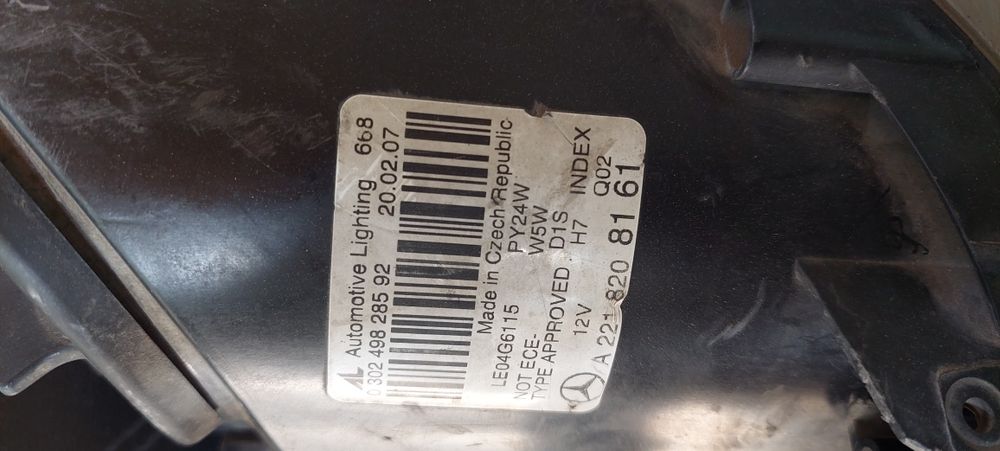 Фара на s 221 левая без блока