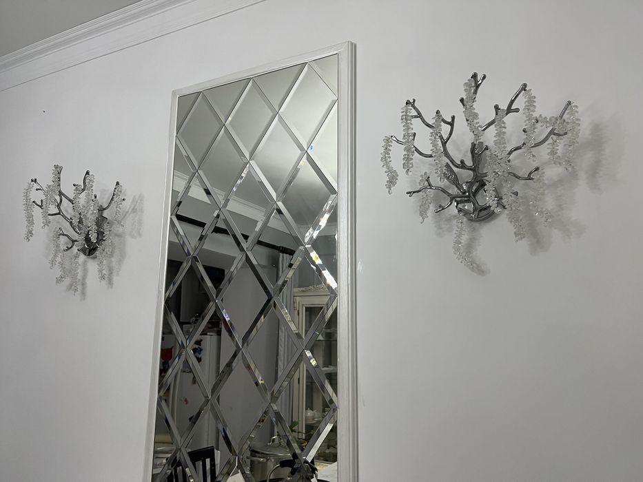 Бра светильник серебро 2 шт