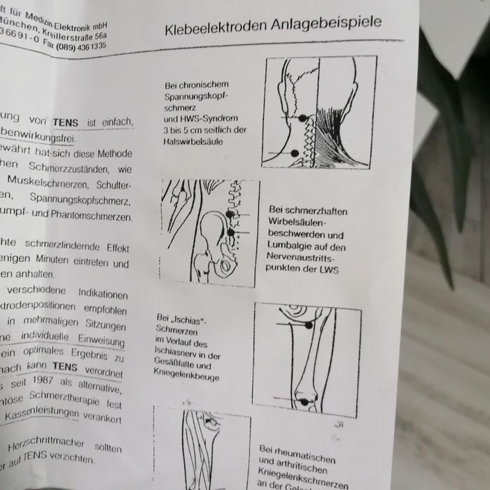 Bentrotens T37, Tens Set, aparat de electrostimulare musculară,terapie