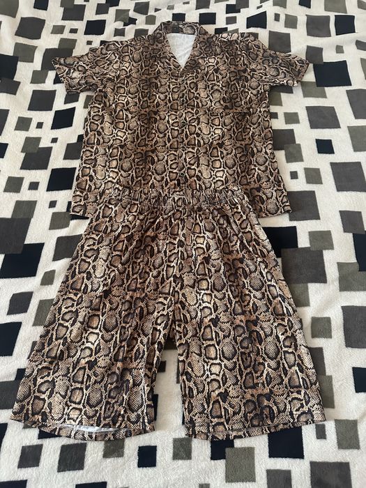 Compleu Vara Animal Print Camasa+Pantaloni Scurti