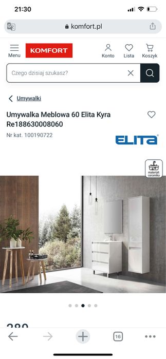 Chiuveta  ceramica neagra 61 cm