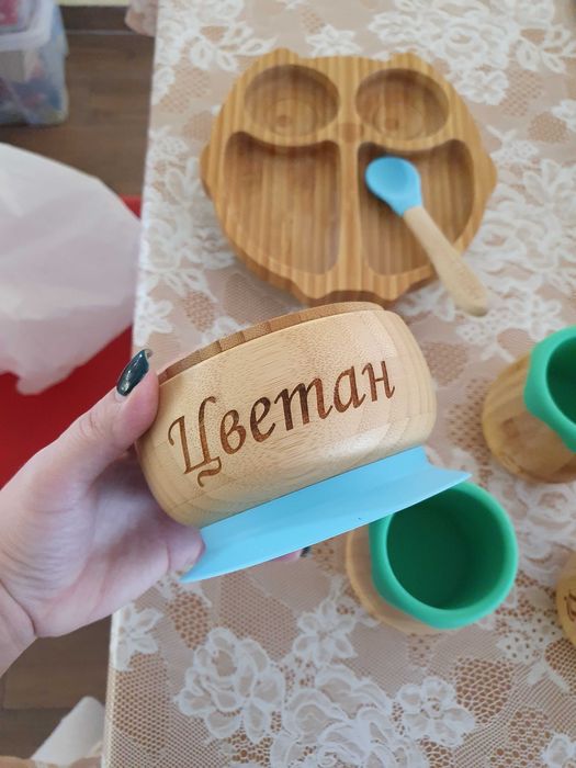 Лот бамбукови съдове