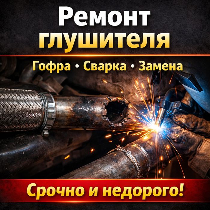 Ремонт глушителя Павлодар | Сварка замена гофры | удаление катализатор