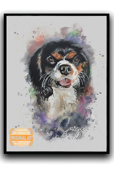 Ръчно рисувани персонализирани портрети на домашни любимци с акварел