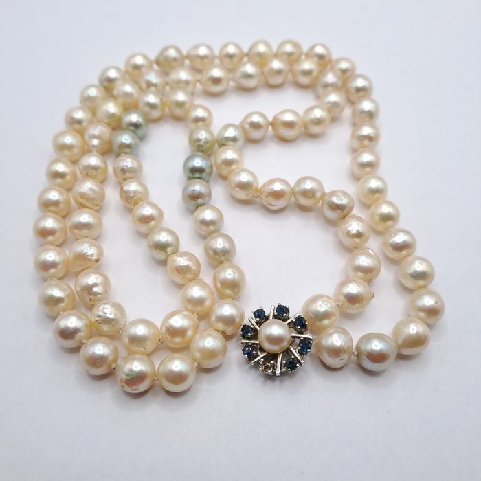 Огърлица от перли речни истински