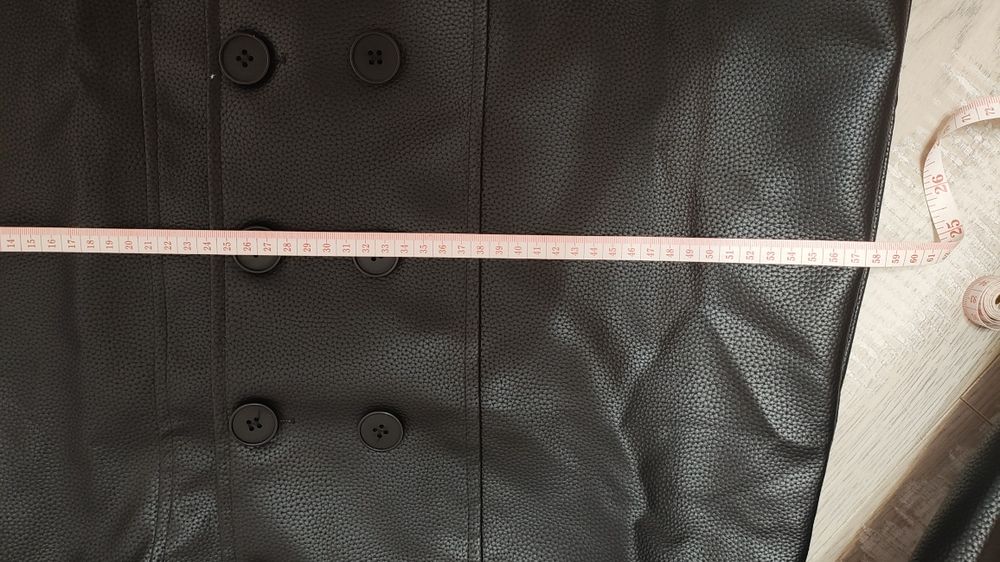 Черно яке от изкуствена кожа