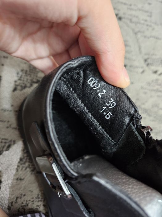 Зимние ботинки кожа