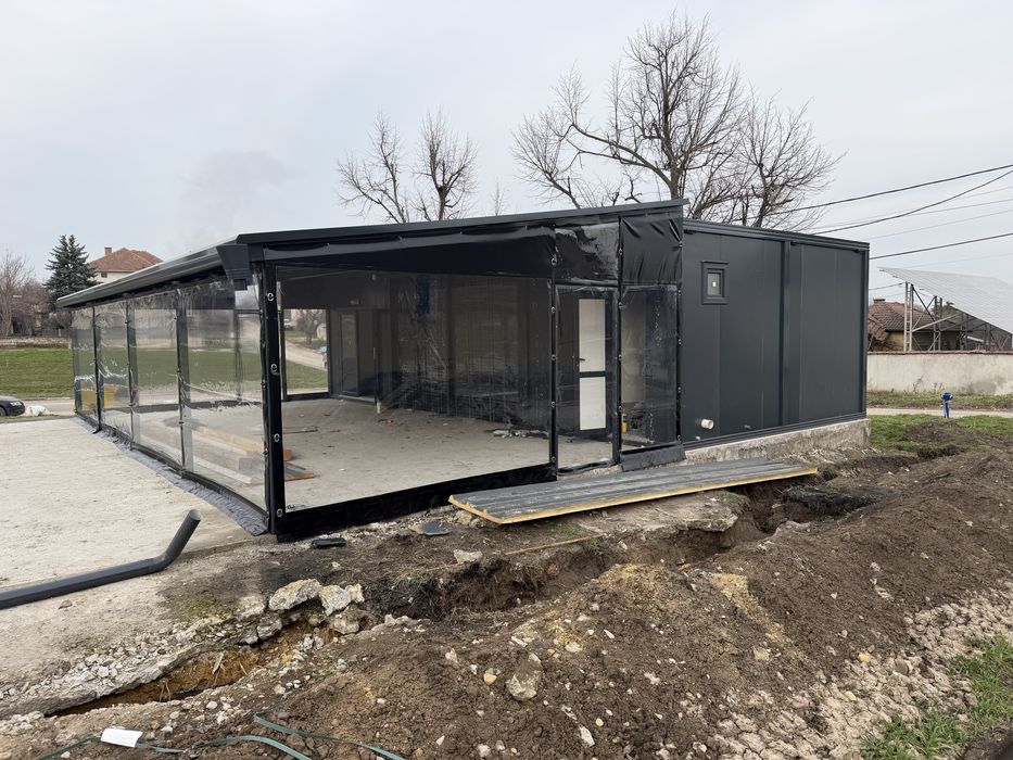 Ветроупорни завеси,тенти сенници перголи винил кристал обков ветробран