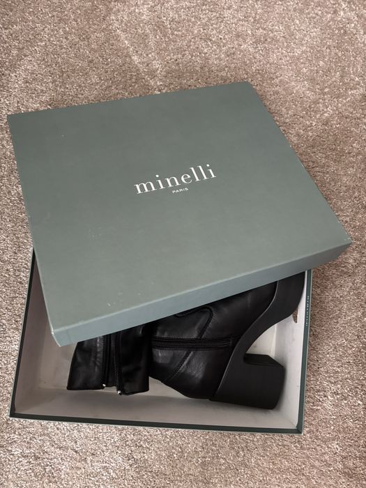 Дамски боти Minelli- ест. кожа