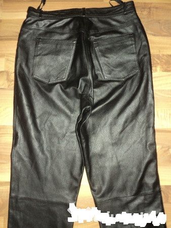 pantaloni piele clasici JCC pentru strada,rock, moto ,masura 42