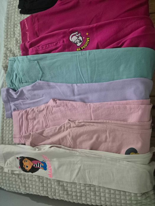 Lot colanti si pantaloni fete 8-9 ani