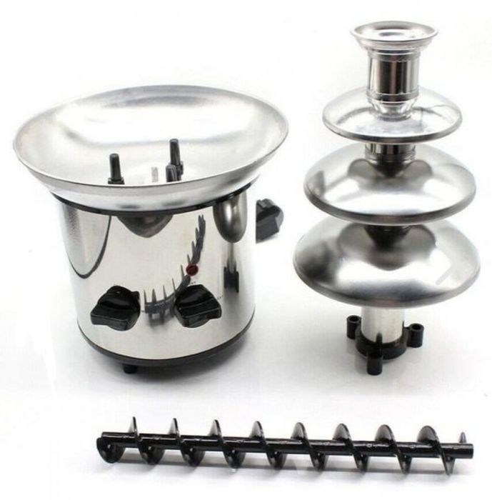 Fantana de ciocolata din inox cu 4 etaje NOU 41 x 22 cm