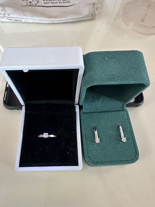 Бриллиантовый набор (серьги и кольцо)