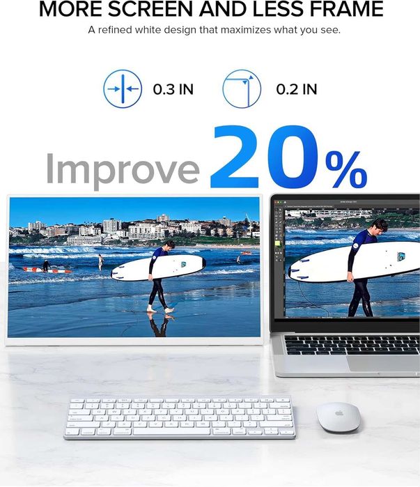 Портативный монитор UPERFECT 15.6" FullHD 1080P IPS 125% sRGB Белый