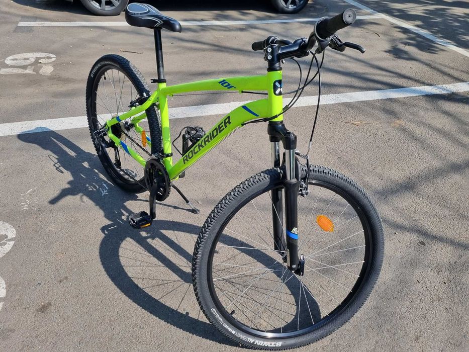 Bicicleta Rockrider ST100, 21 viteze, verde, mărime L., roti 27.5