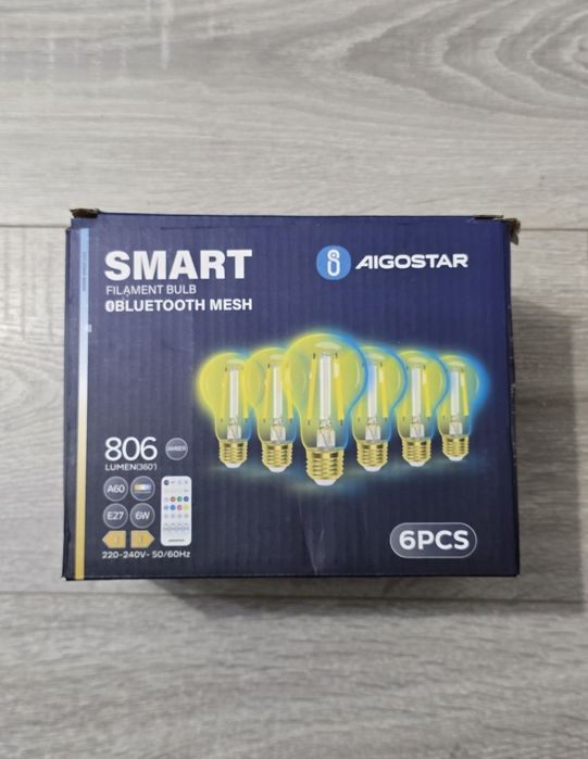 Set 6 becuri inteligente Aigostar Mesh A60 6W – Alexa/Google Home