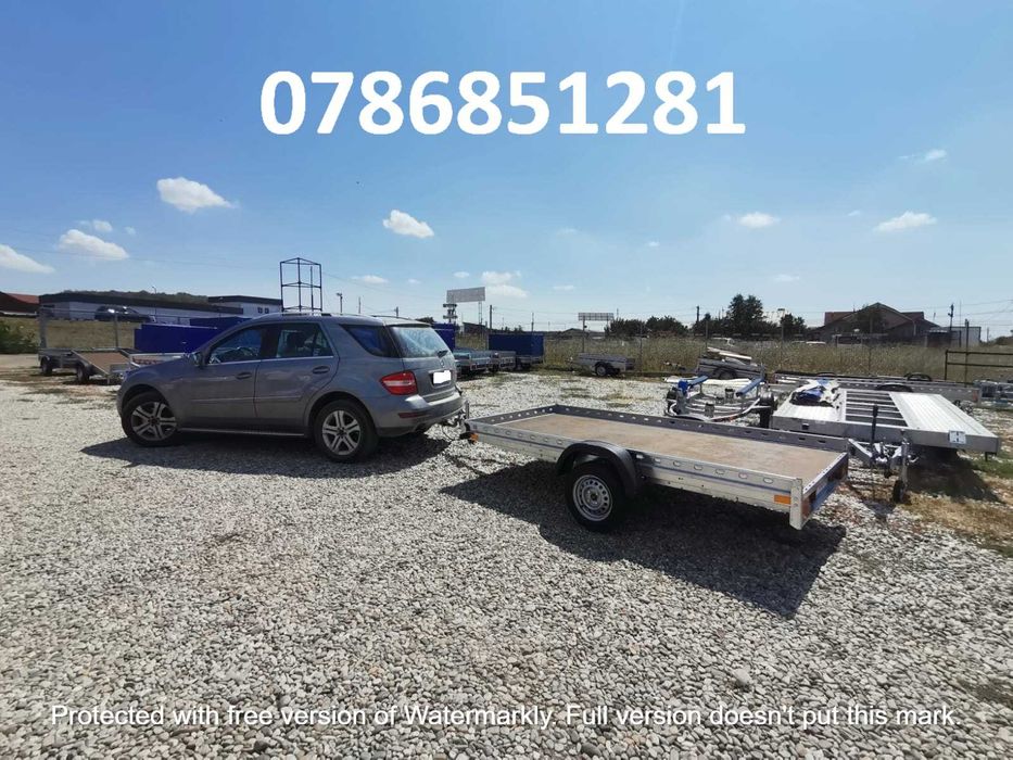 Remorca auto 750 kg dublu ax Repo, platforma ATV, UTV , apicola