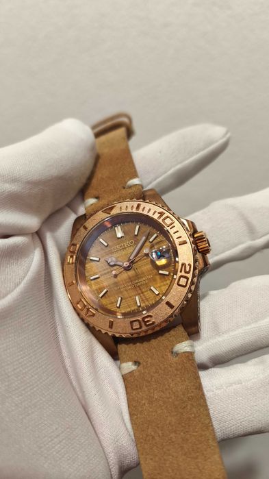Ceas automatic Seiko modificat in stil Submariner, bronz