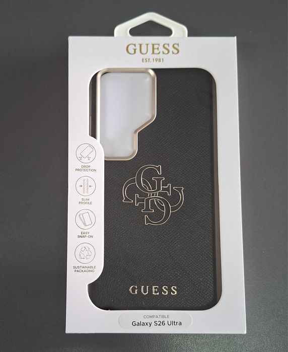 Силикон Guess за Samsung Galaxy S26 Ultra Гръб с кожен дизайн