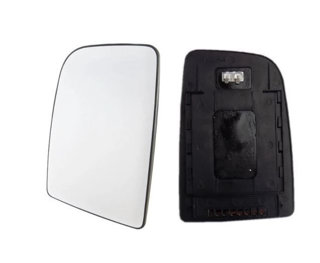 Geam oglinda exterioara Mercedes Sprinter 209-524, 07.2006-06.2018, Vw Crafter (2e), 12.2005-04.2017, stanga/dreapta, incalzit; sticla convexa; superior; se potriveste doar oglinzilor OE, cu functie asiste