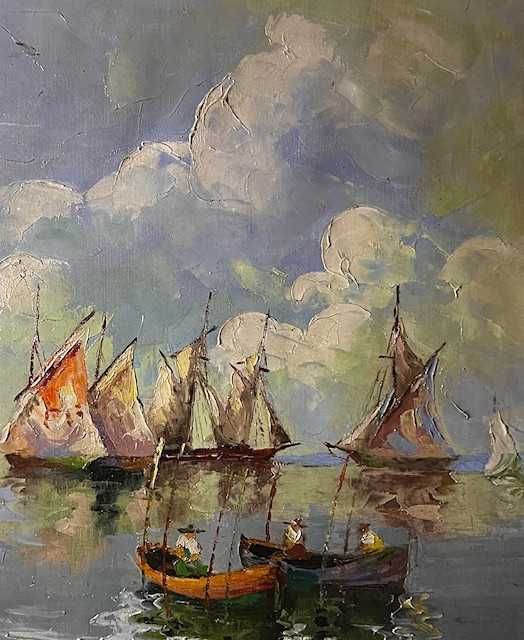 Tablou VECHI, impecabil, semnat Rudolf NEGELY. 80x60cm(100x80 cu rama)