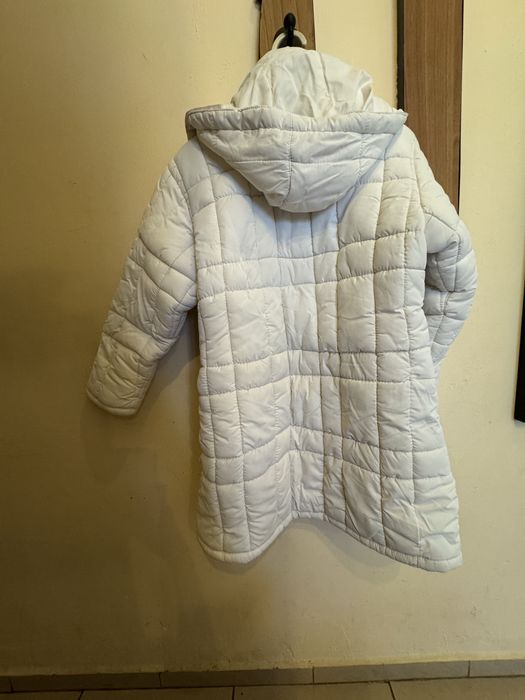 Зимно много дебело яке,дълго с качулка подплатено 164р.със забележка