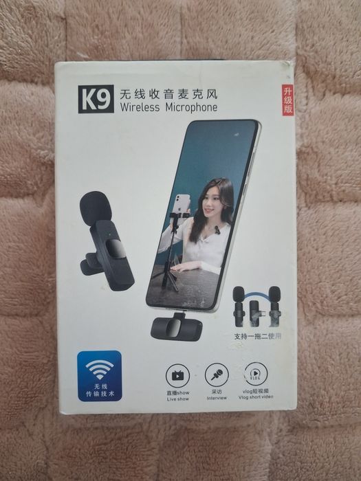 Microfon wireless K9 – ideal pentru TikTok, vlog, live și interviuri