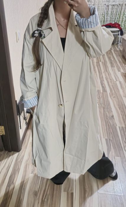 Тренч длинный оверсайс