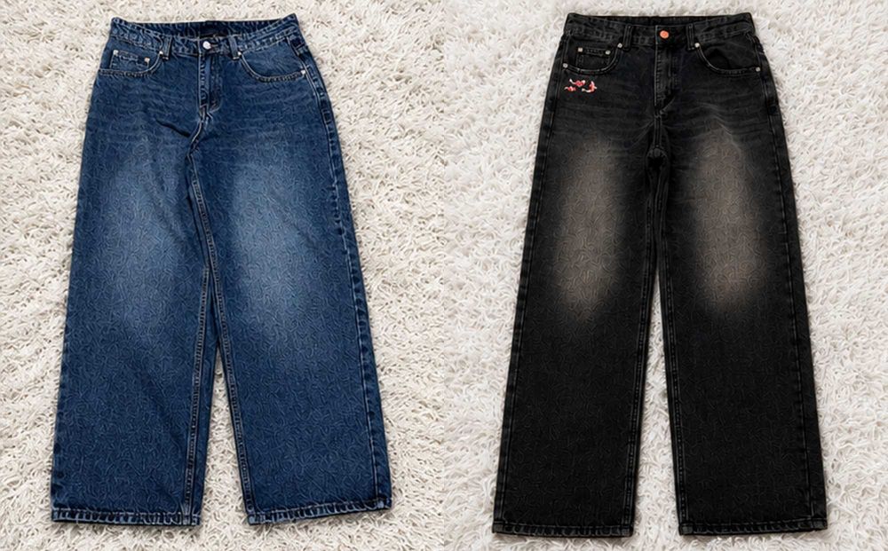 Blugi Derschutze – 2 Modele Negru și Albastru, W30