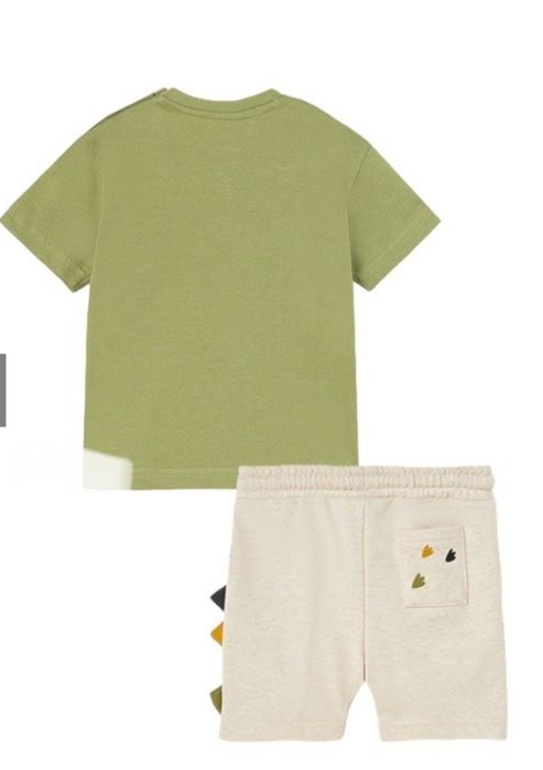 Детски комплект Mayoral – тениска и къси панталони с динозавър