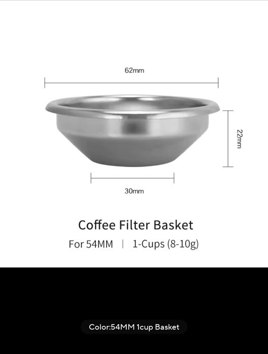 Portafiltru bottomless, dispenser si tamper 54MM