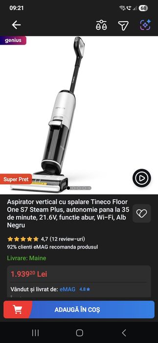 Vand aspirator tineco