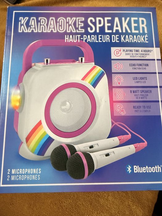 Караоке колонка с 2 микрофона