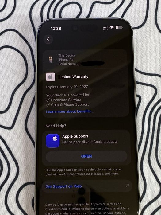 iPhone Air, 256ГБ, белый