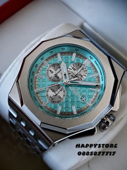 INVICTA Akula steel Turquoise dial 48 mm, Инвикта нов мъжки часовник