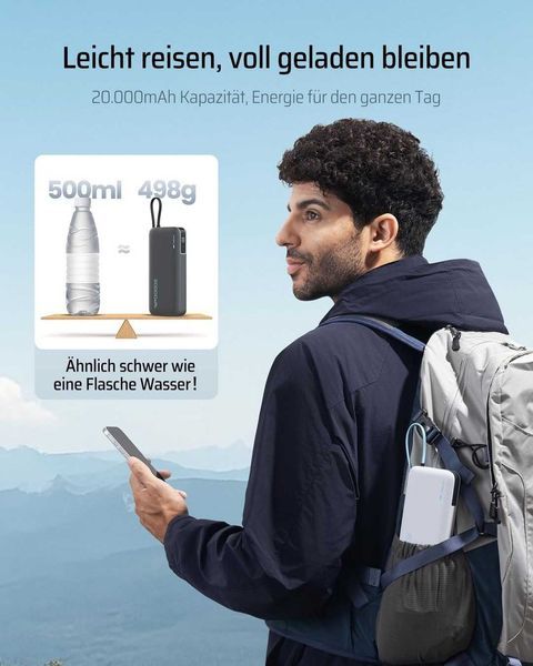 CUKTECH 45W 20000mAh Пауър банк, Бързо Зареждане – USB C - Power bank