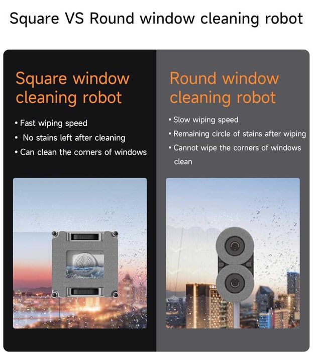 Робот за почистване на прозорци с двойна водна струя 6000Pa