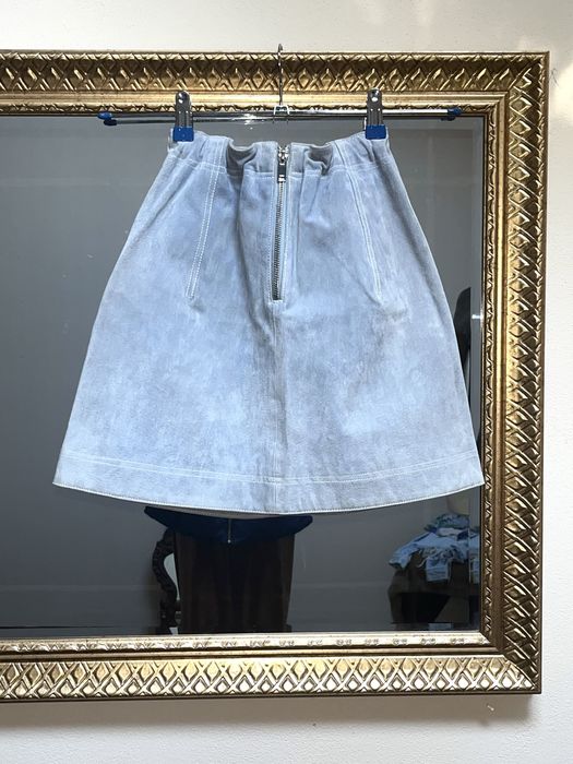 Fustă Mango, piele naturală întoarsă