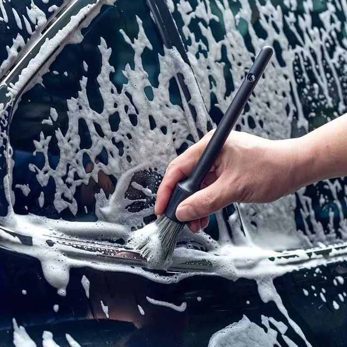 Комплект от 3бр четки за детайлинг с естествен косъм от глиган