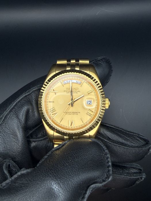 Ceas Seiko Automatic 41mm Day-Date Full Gold