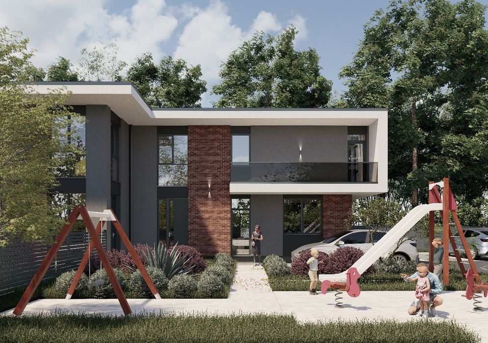 Case cuplate + Casa Individuala P+E NZEB Panouri Fotovoltaice + stații încărcare Auto Finisaje Premium !