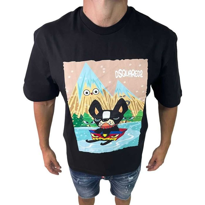 Мъжка тениска Dsquared Bulldog Summer Surfer !!!