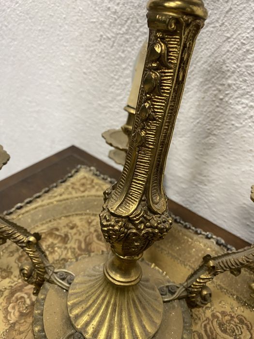 Голям френски бароков полилей от масивен излят месинг барок