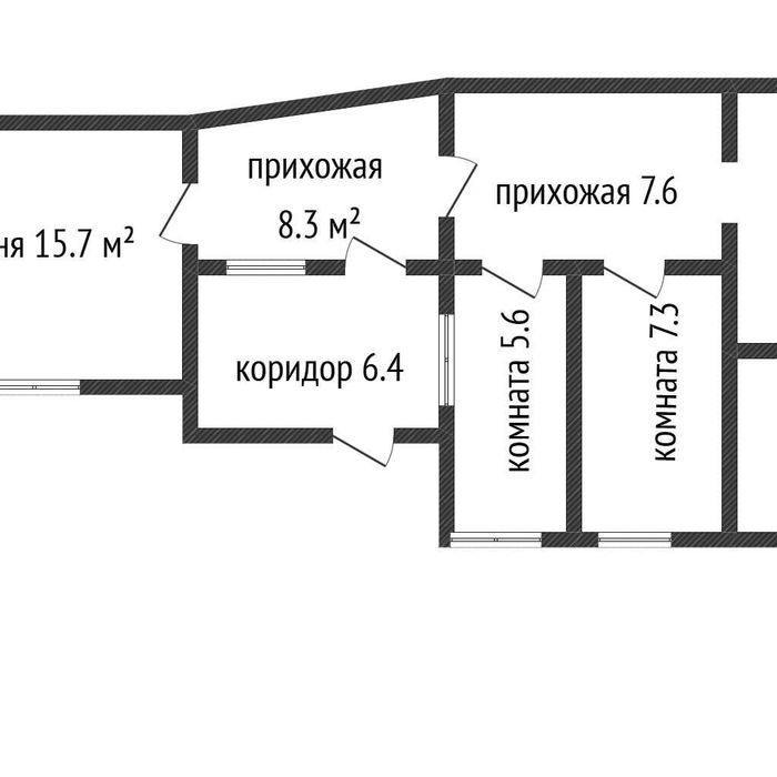В продаже трехкомнатный дом